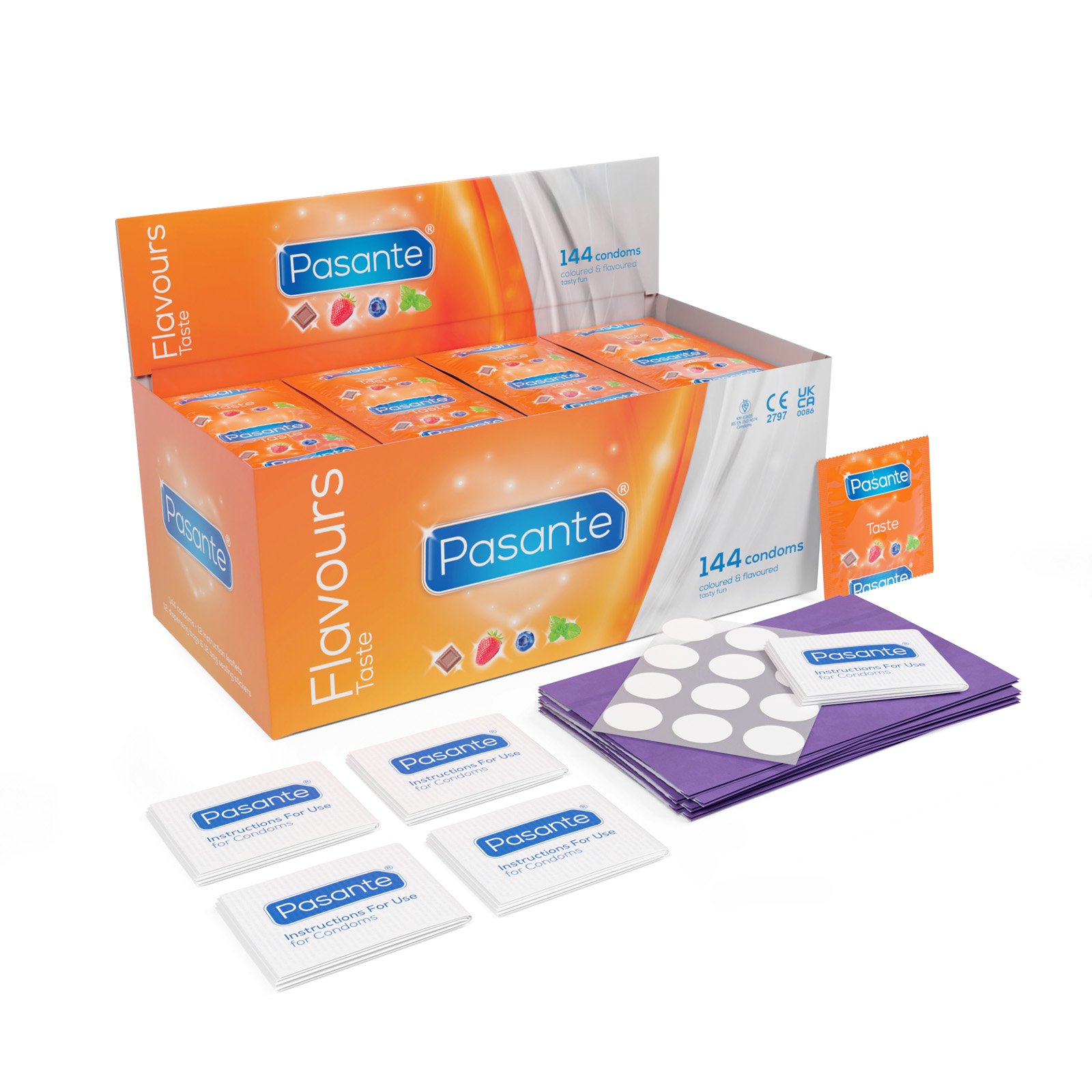 Pasante Taste Flavoured Preservativos 144 Caja